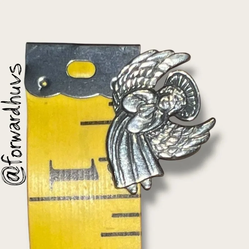 Bundle Sale 3 for $15 | Pair of Angel Pins - Praying Figure & Flying Cherub